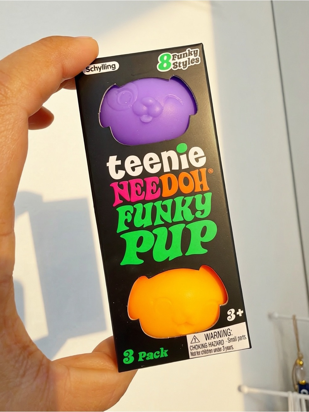 NeeDoh Funky Pup Teenie 3-Pack Dog Squishy Fidget Toy Set NEW Sealed Rare Colors - Picture 2 of 4